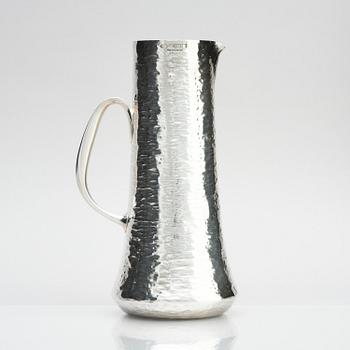 Tapio Wirkkala, a silver pitcher with six beakers, Kultakeskus, Tavastehus Finland 1970-80's.