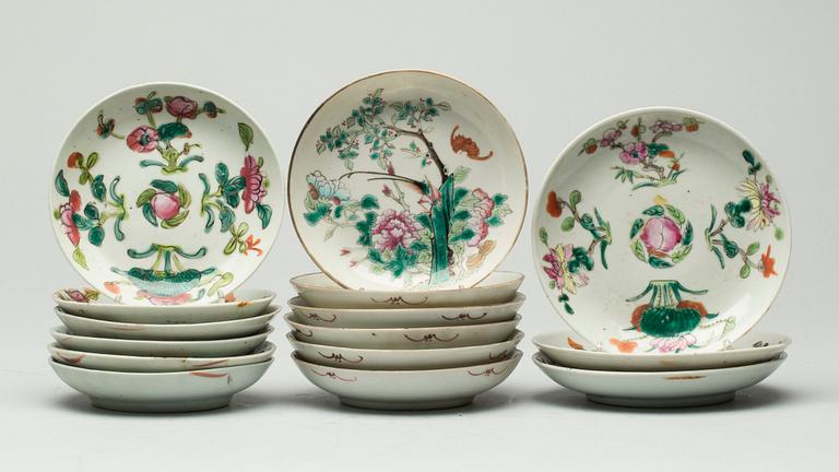 SKÅLFAT, 6+6+3 st, Kina 1800-tal.