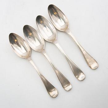 Table spoons, 4 pcs, silver, Gustaf Hamnqvist, Åmål, 1794.