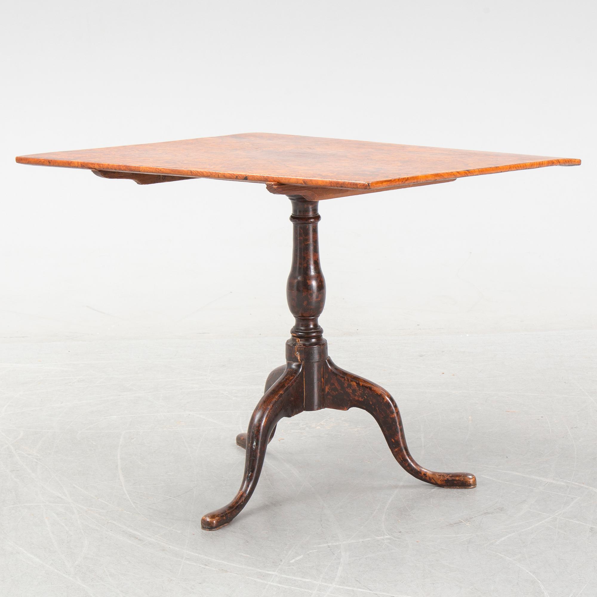 A Swedish tilt-top table by J Sjölin, master 1767.