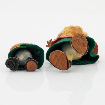 Two Moomin figures by Atelier Fauni, Finland 1950's-60's.