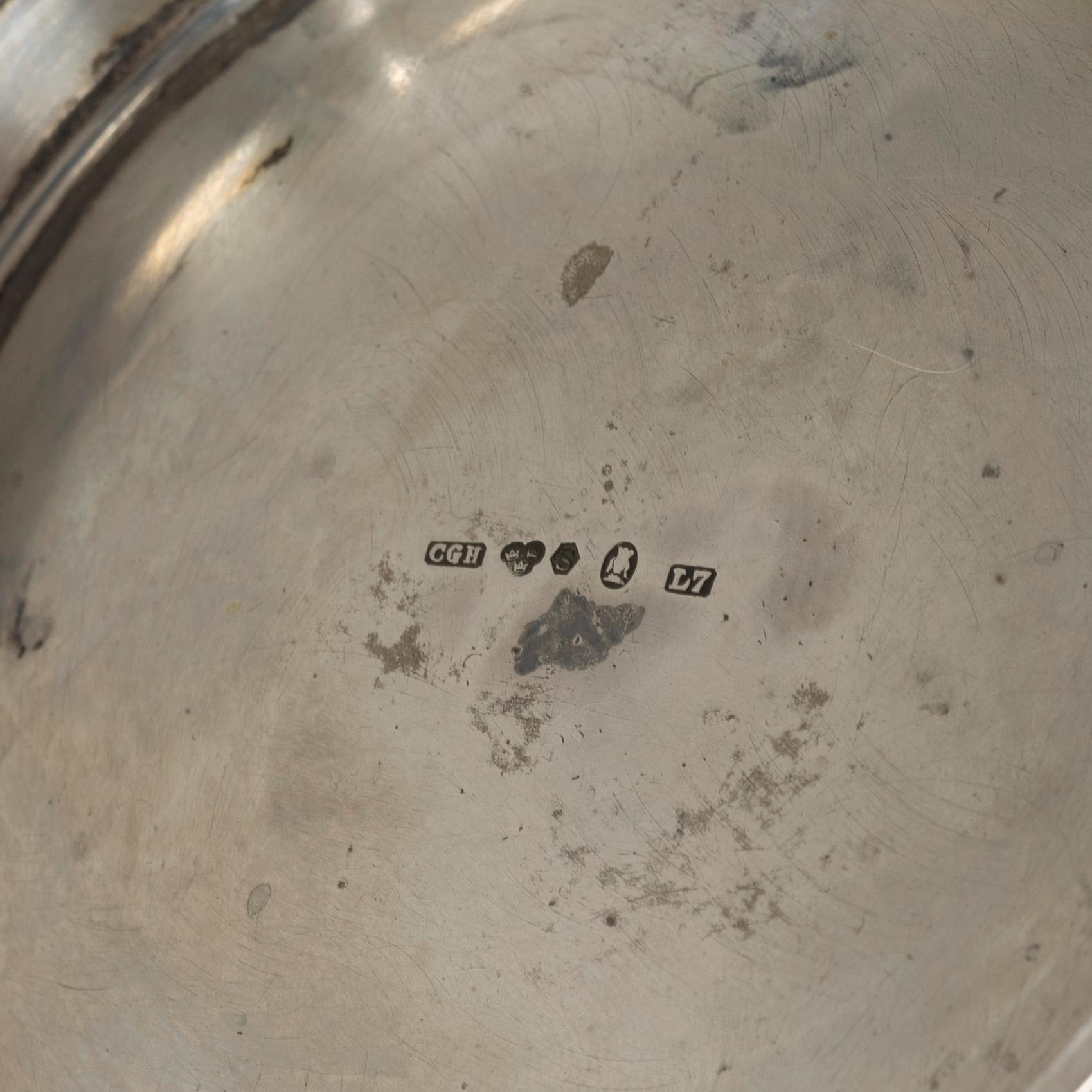 C.G. Hallberg, Coffee service, 3 pieces, silver, Stockholm 1913.