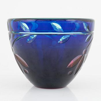 Erika Lagerbielke, skål, glas, Orrefors Gallery, 17/30, daterad -92.