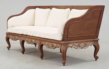 TRÅGSOFFA. Rokokostil. 1800/1900-tal.