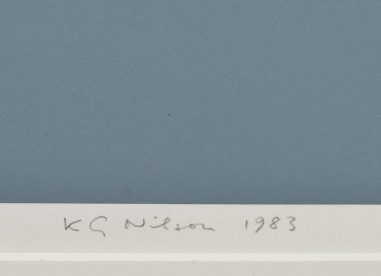 KG NILSON, färgserigrafi, sign, numr 95/100 o dat 1983.