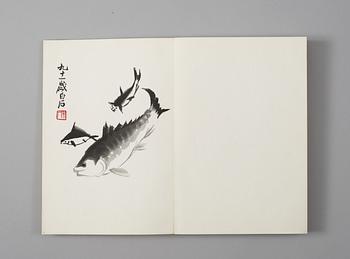 Book with 22 woodcuts in colours, "Qi Baishi hua ji, published Rong Bao Zhai xin ji, Beijing 1952. 32 x 22 cm.