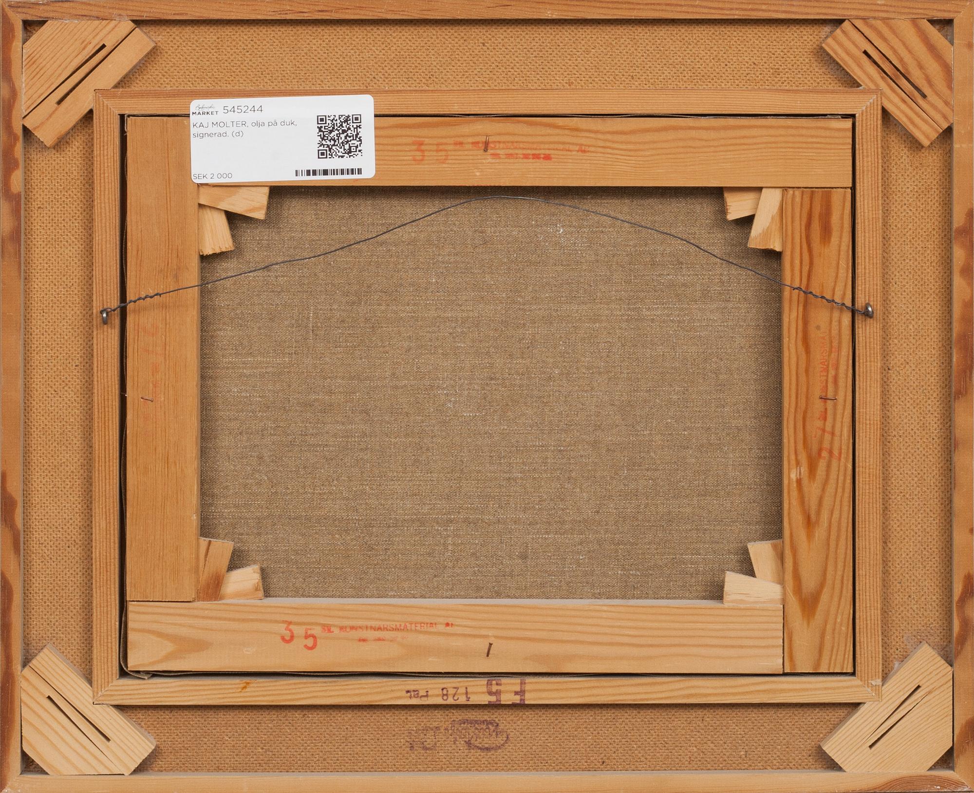 KAJ MOLTER, olja på duk, signerad.