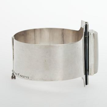 Mauno Honkanen, BRACELET, silver, snow quartz, Mauno Honkanen, Tillander 1962.