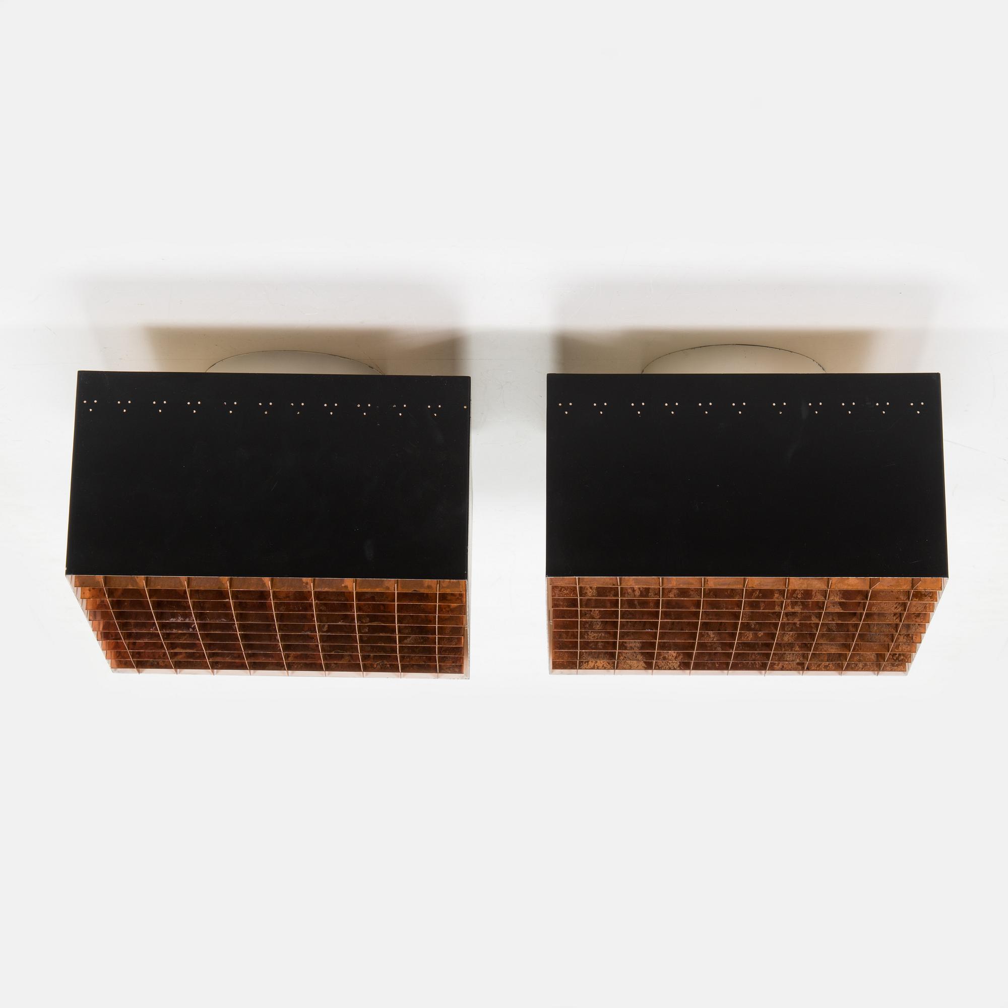 Taklampa, 2 st, Laaksonen & Poika, 1960-70-tal.