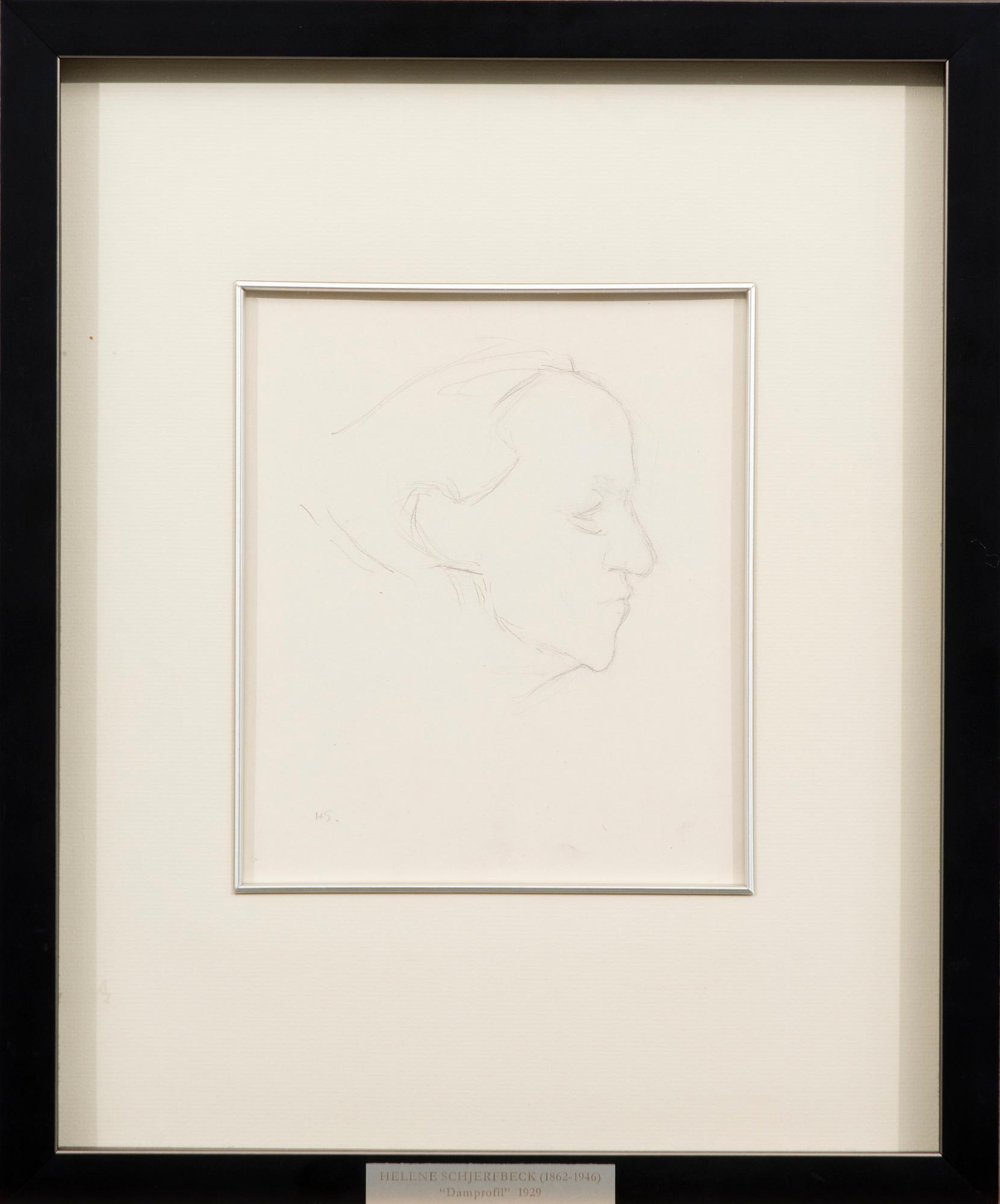 HELENE SCHJERFBECK, teckning, signerad.