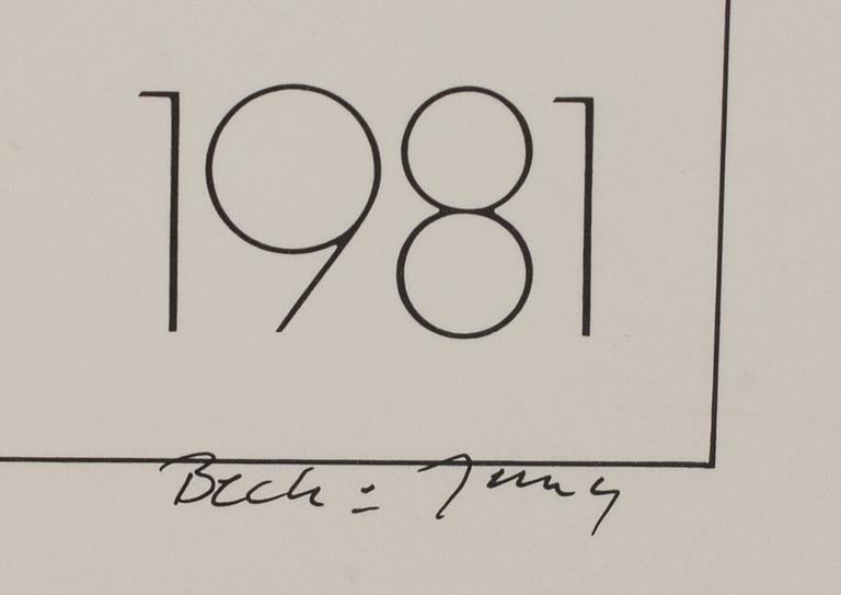 BECK & JUNG (HOLGER BÄCKSTRÖM & BO LJUNGBERG), 3 st, utställningsaffischer, signerade.