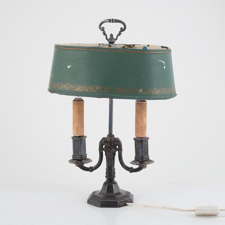Alphonse Debain, table lamp, silver, active 1883-1911, Paris, France.