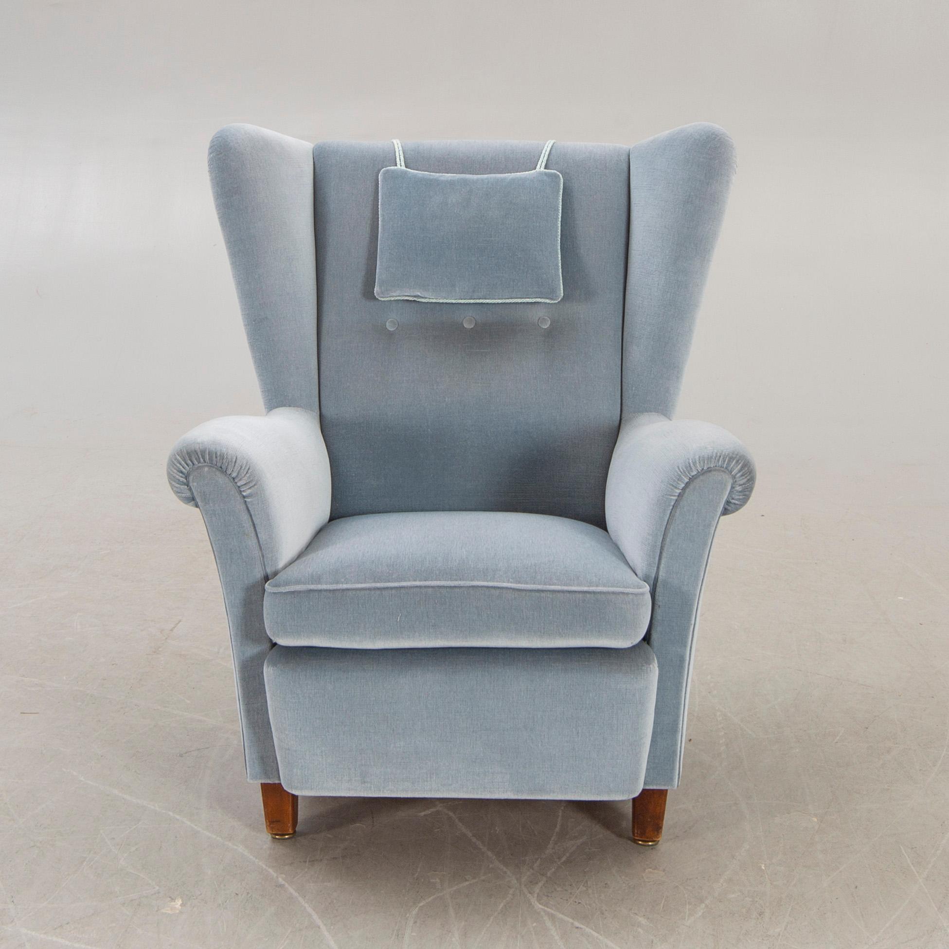 Dux, Armchair / ear flap armchair, 1940s-50s.