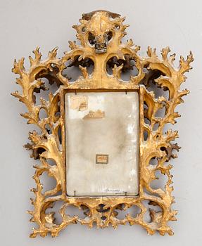 PORSLINSMÅLNING, 1800-tal, med träskuren ram.