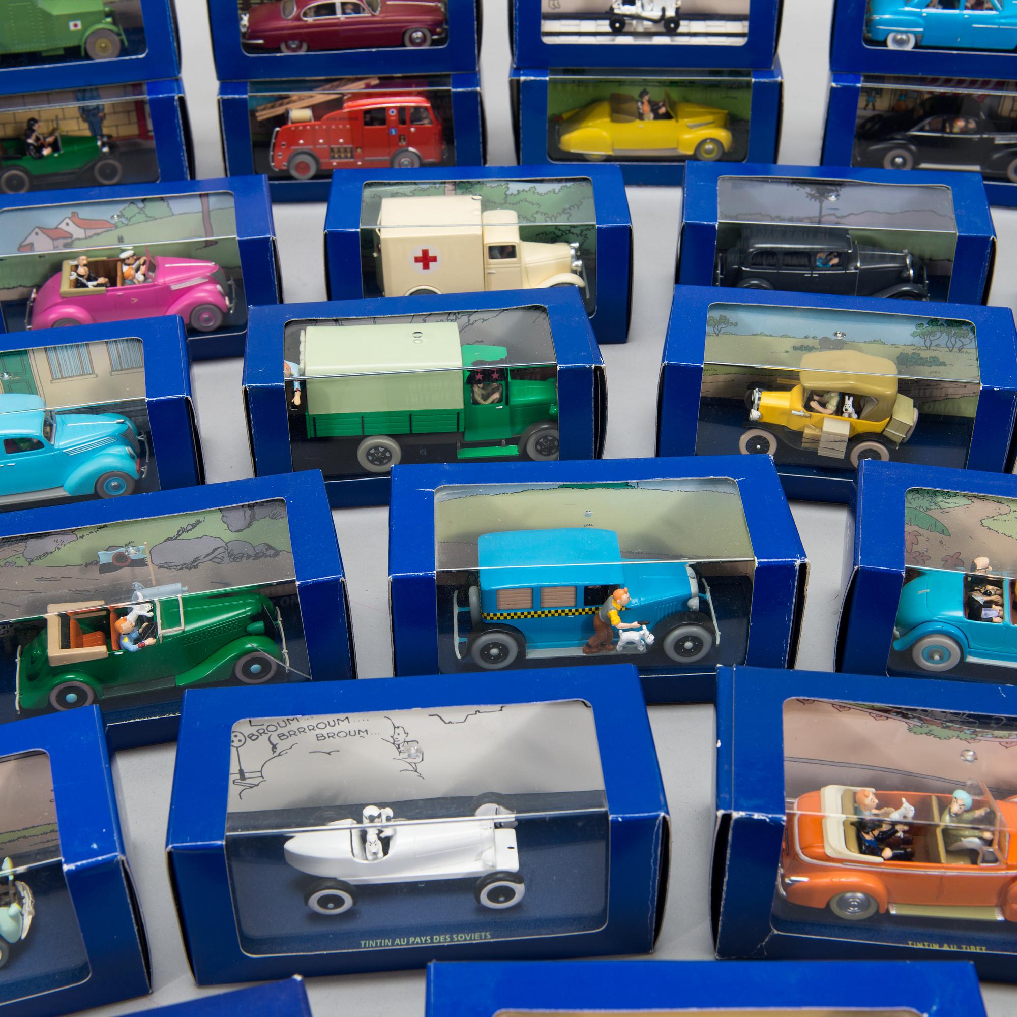 A 56-piece collection Tintin cars, Hergé-Moulinsart.
