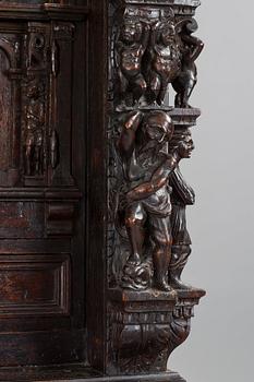 A Renaissance-style cupboard, 1800's, with older parts.