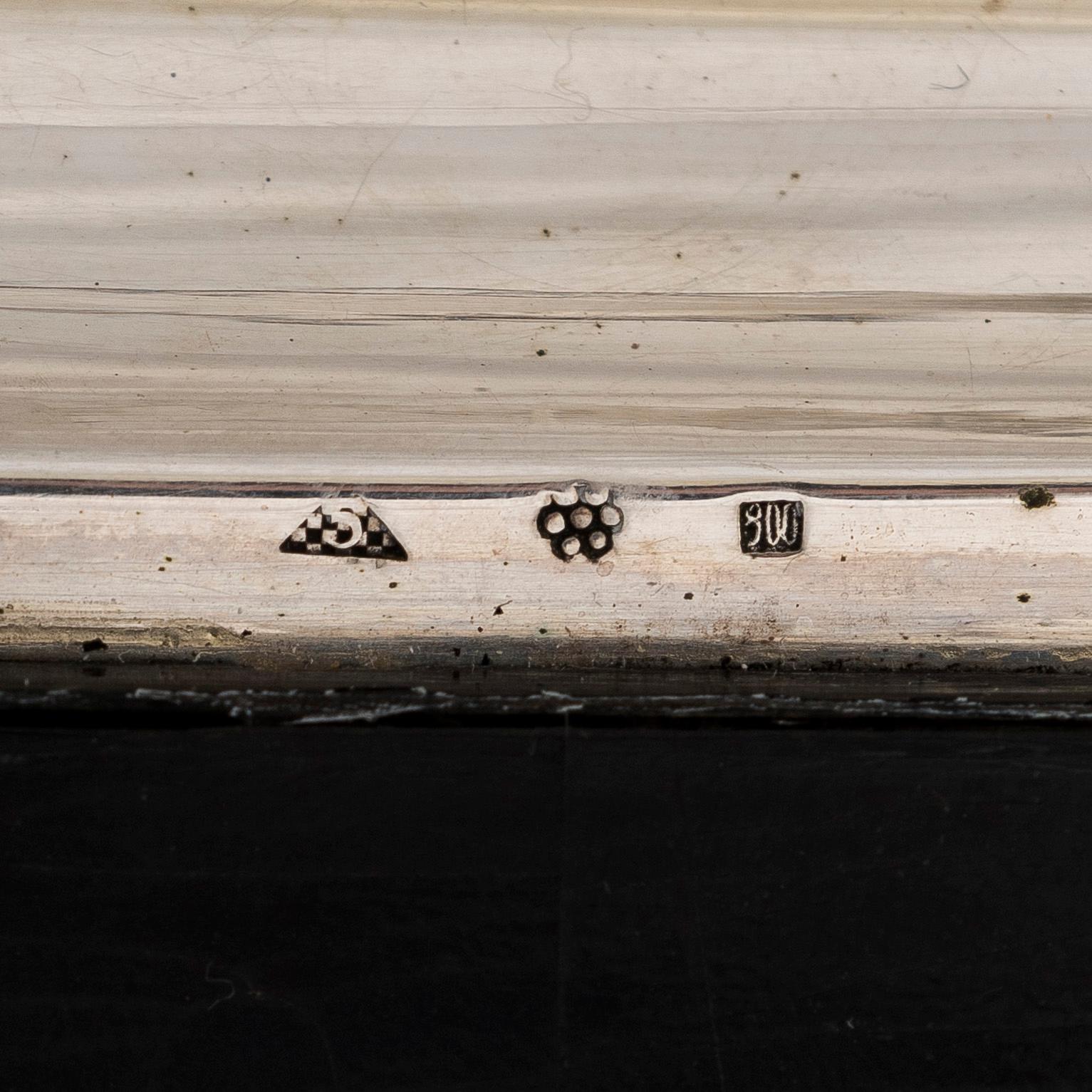 A tray with ashtrays, silver and glass, Czechoslovakia 1942-1945.