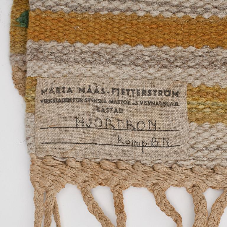 PROVBIT, gobelängteknik, "Hjortron", Märta Måås Fjetterström, sign AB MMF BN, Barbro Nilsson. ca 54x37 cm.