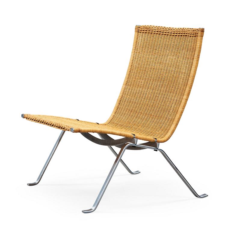 Poul Kjaerholm, a 'PK-22' easy chair, E Kold Christensen, Denmark.