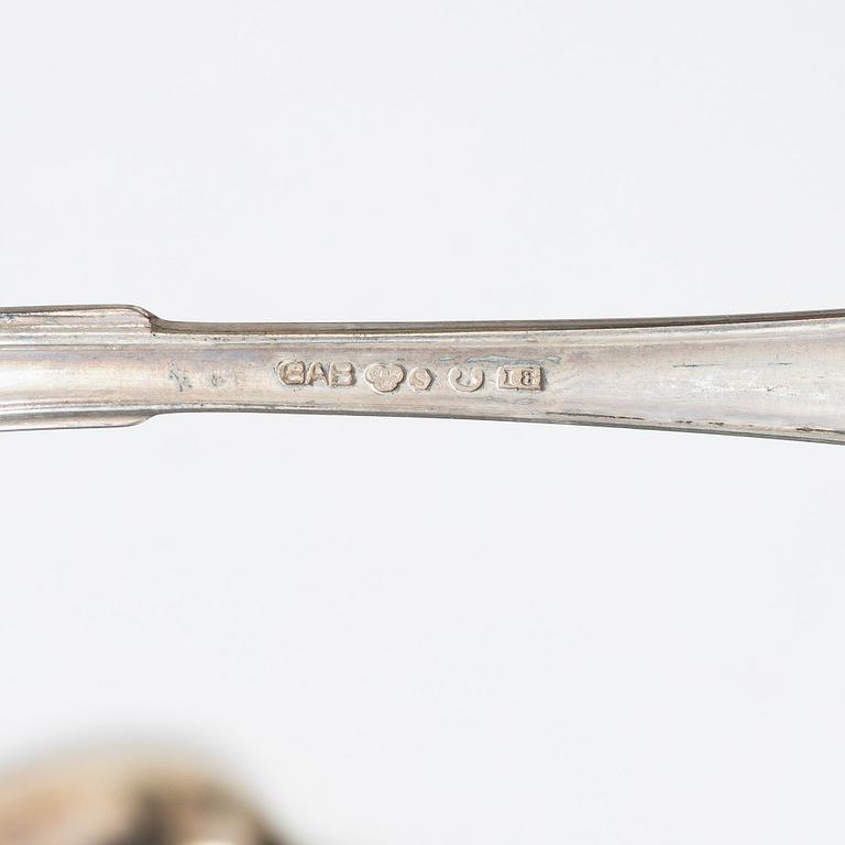 45 pieces of silver cutlery, model "Svensk spets" GAB and C.G. Hallberg, Stockholm, second half of the 20th century.