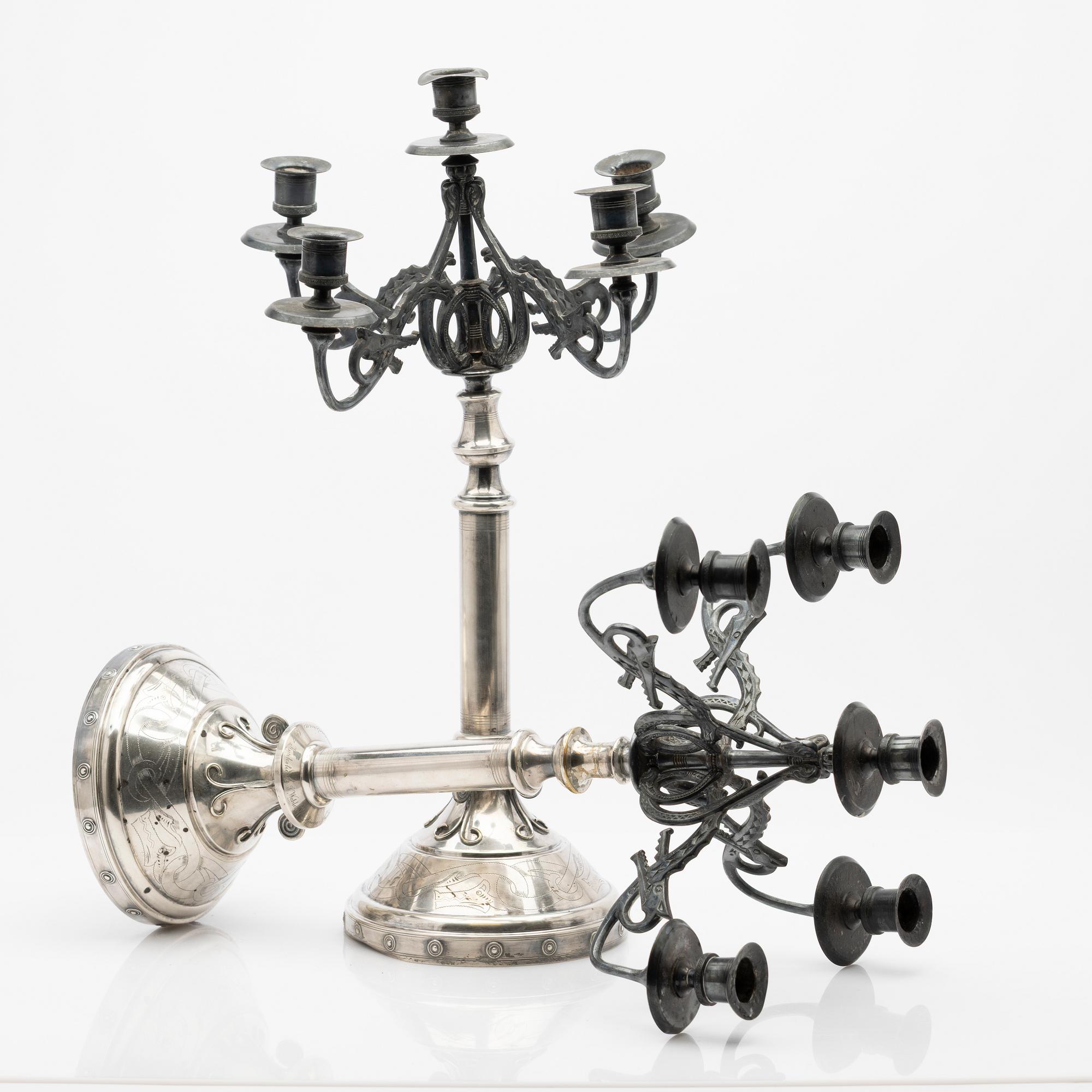 Candelabra, a pair, early 20th century.