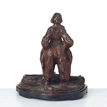 CARL MILLES, skulptur, "Holländsk fiskargubbe" (salt- och pepparkar).