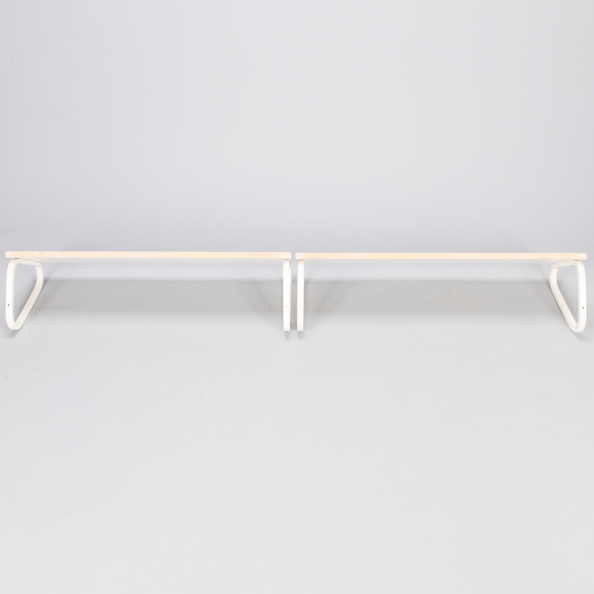 ALVAR AALTO, Two late 20th century shelves for Artek.