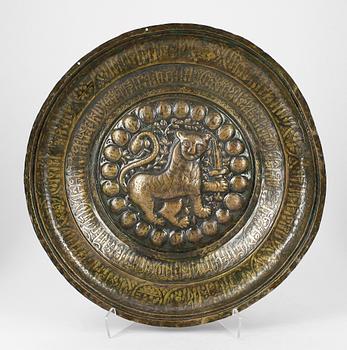 BUCKELFAT, mässing, orientaliskt, 1800/1900-tal.
