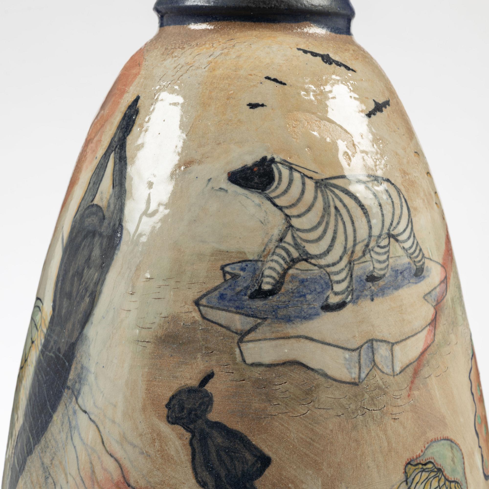 Marie Långhans, golvvas, stengods, egen ateljé 2018.