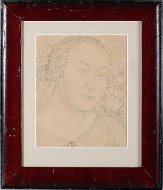 HILDING LINNQVIST, teckning, signerad och daterad 1920.