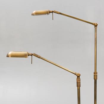 A pair of brass floor lamps 21 st century.