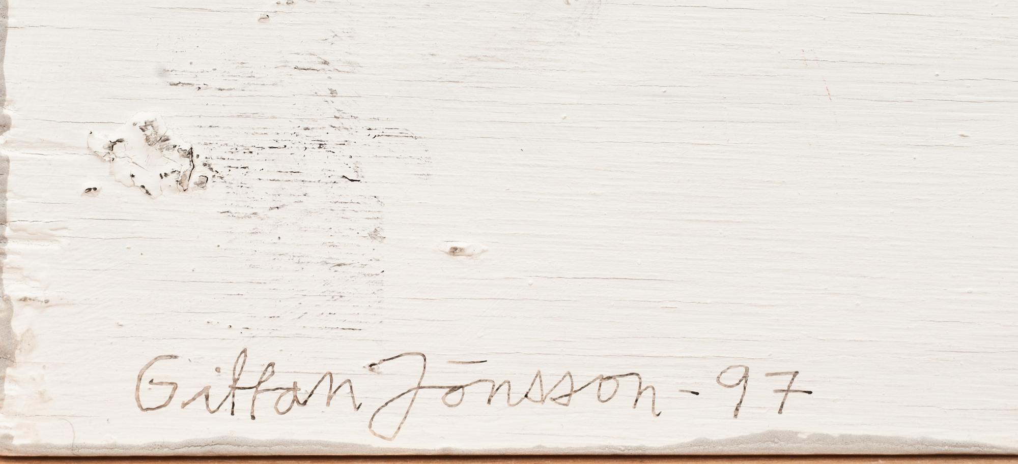 GITTAN JÖNSSON, olja på pannå, signerad och daterad -97 a tergo.