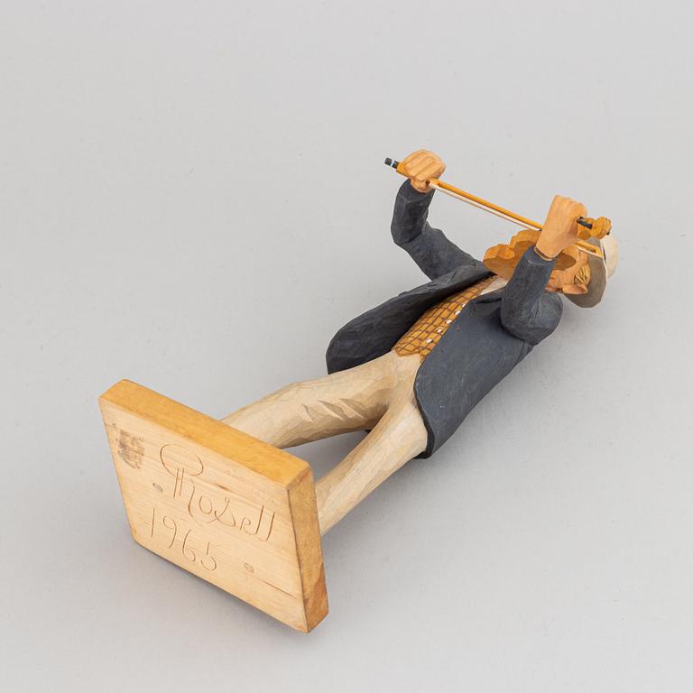 HERMAN ROSELL, sculpture, wood, signed and dated 1965.