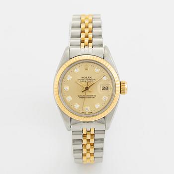 Rolex, Oyster Perpetual, Datejust, "Diamond Dial", armbandsur, 26 mm.