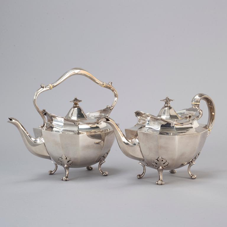 TESERVIS, 5 delar, silver, Glasgow, Skottland, 1911-2.