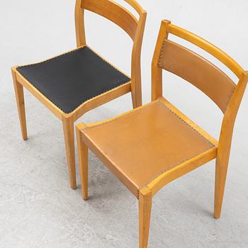 Axel Larsson, a set of five chairs, model "8-107", Svenska Möbelfabrikerna Bodafors, 1950-60s.