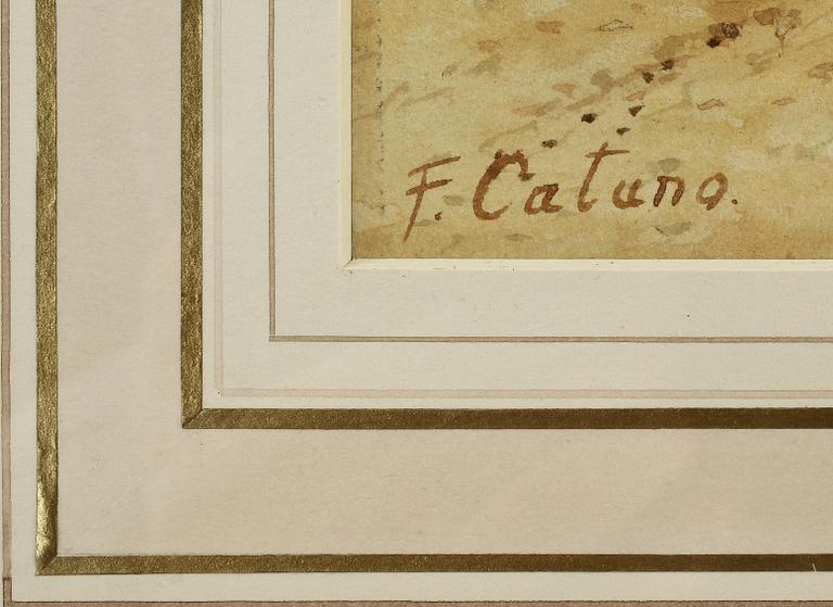 FRANK CATANO, akvarell, sign.