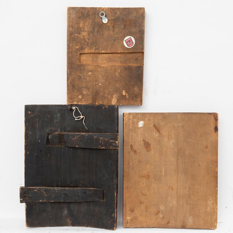 Icons, three, Russia, 19th/20th century.