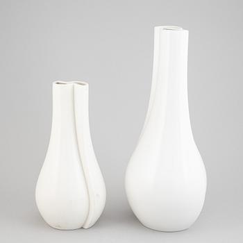Wilhelm Kåge, two "Surrea" ceramic vases, Gustavsberg, Sweden, possibly prototypes.