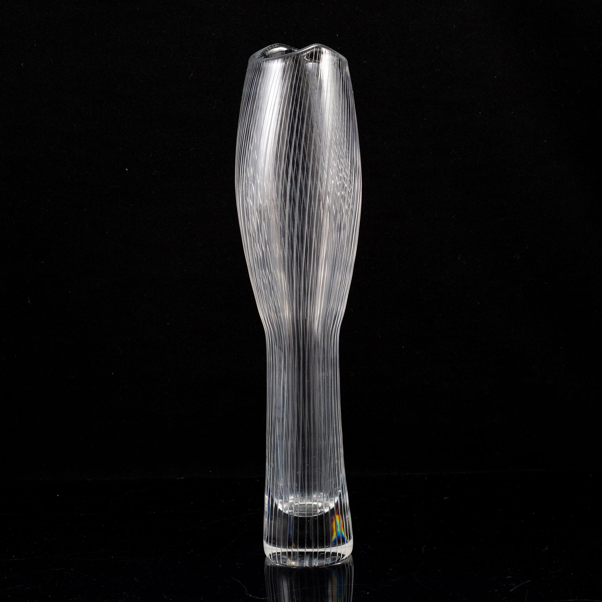 TAPIO WIRKKALA, vas, glas, signerad Tapio Wirkkala Iittala -55.