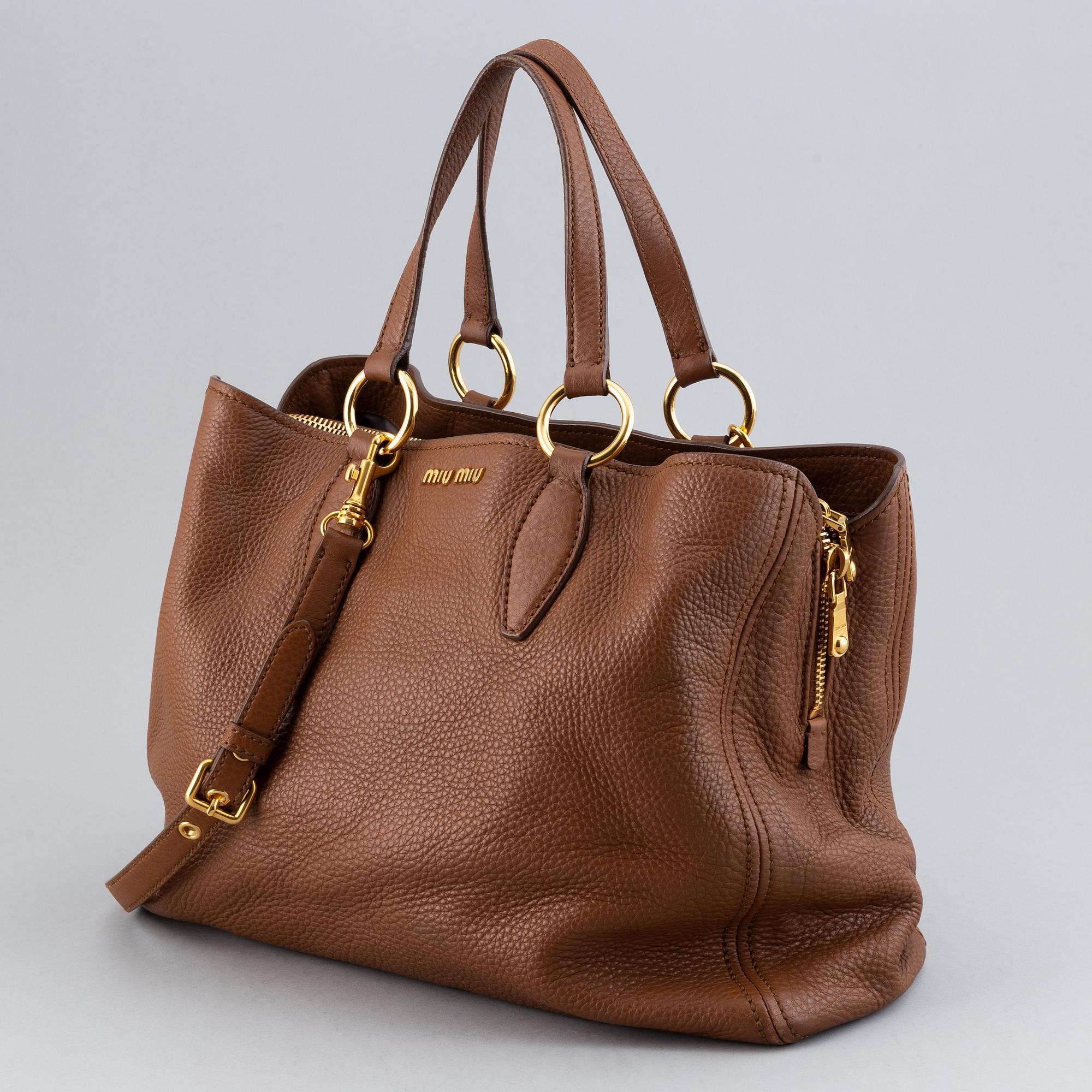Miu Miu, a leather bag.