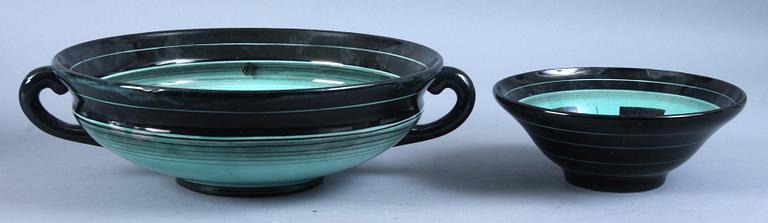 SKÅLAR, 4 st, flintgods, ur "Serie V"-serien, Ilse Claeson för Rörstrand.