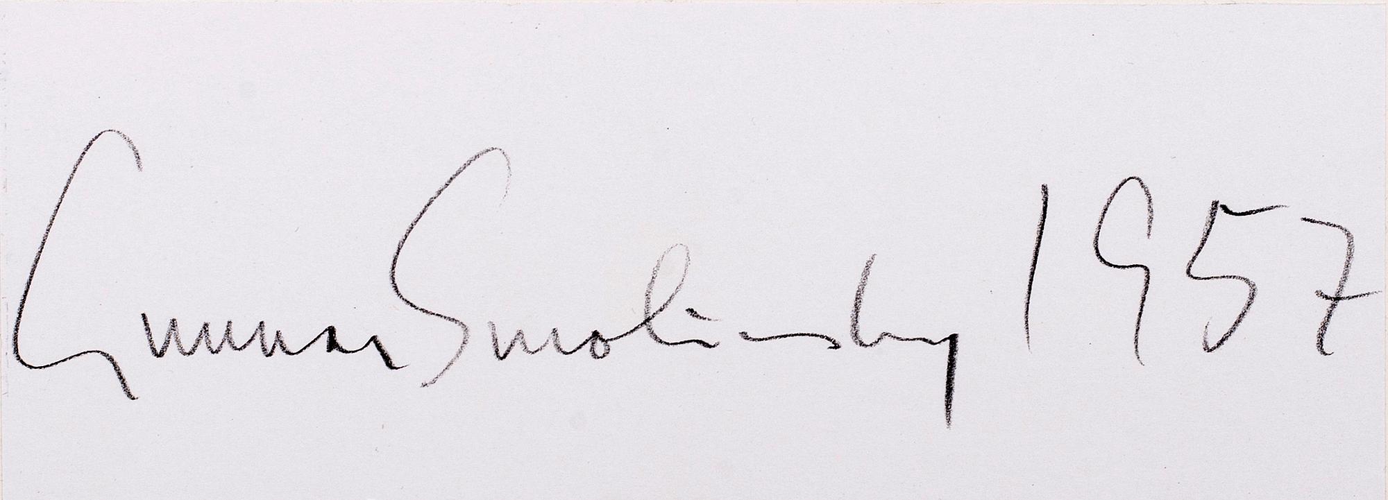 GUNNAR SMOLIANSKY, photography, signed and dated 1957 a tergo.