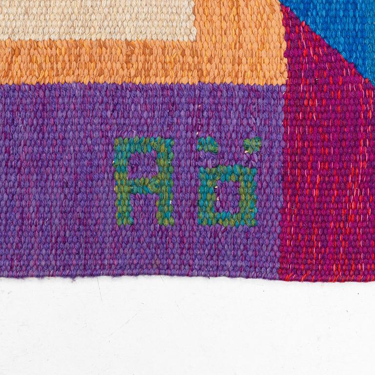 Agda Österberg, a carpet, flat weave and tapestry weave, ca 426 x 223 cm, signed AÖ.
