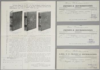 BÖCKER, 3 vol, "Svenska Fåglar", M, W och F von Wright, tryckt hos Ivar Baarsen, Stockholm, 1924-1929.