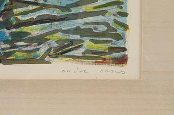 ENDRE NEMES, färglitografi, signerad och numrerad 25/185.