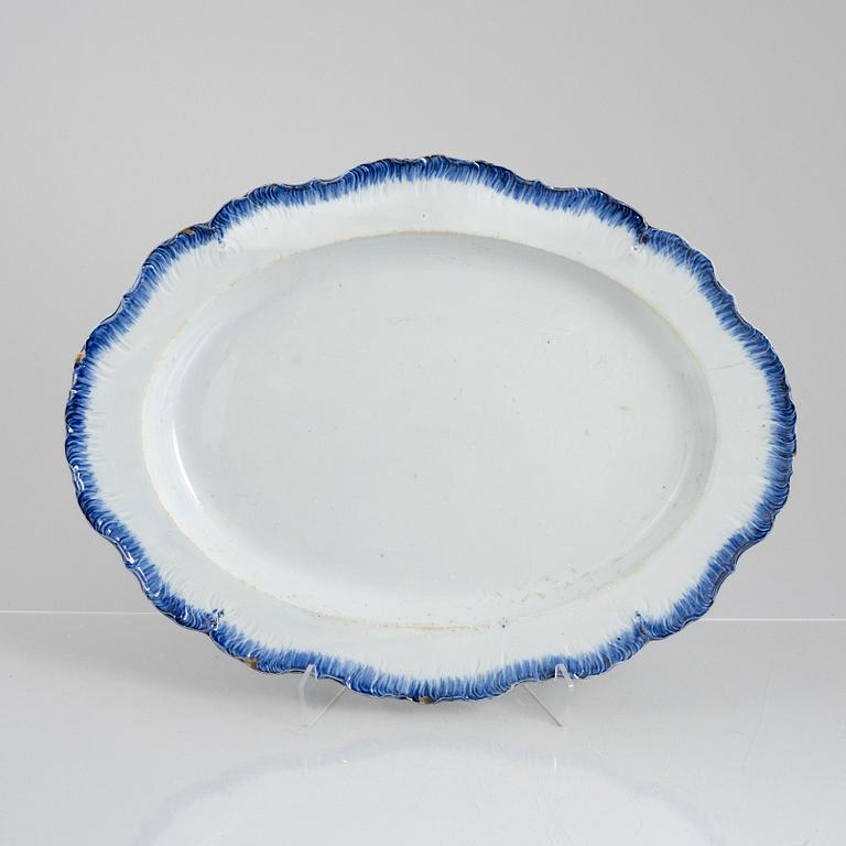 A Rococo earthenware serving dish, 18th century.