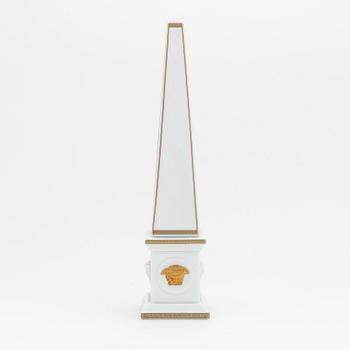 Versace, a porcelain obelisk, 'Gorgona' for Rosenthal.