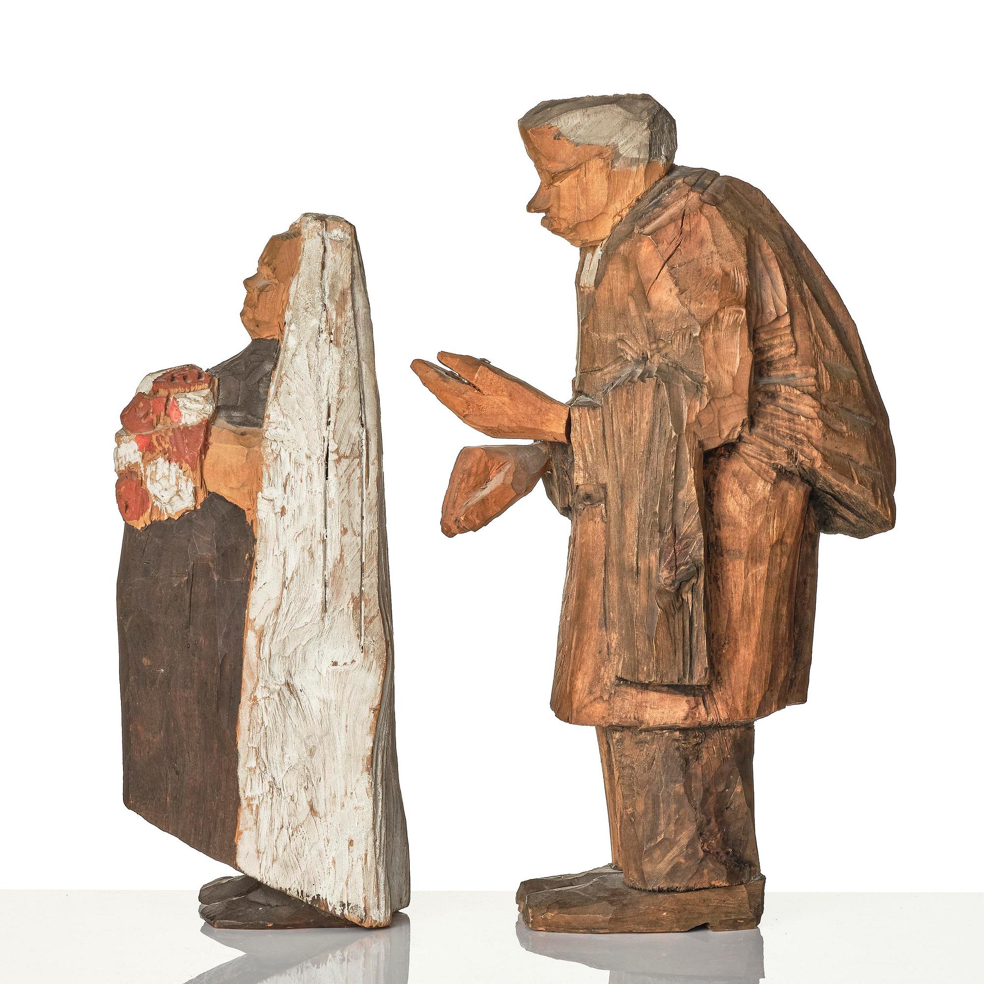 Axel Petersson Döderhultarn, "Bröllop" (The wedding) (7 pieces).