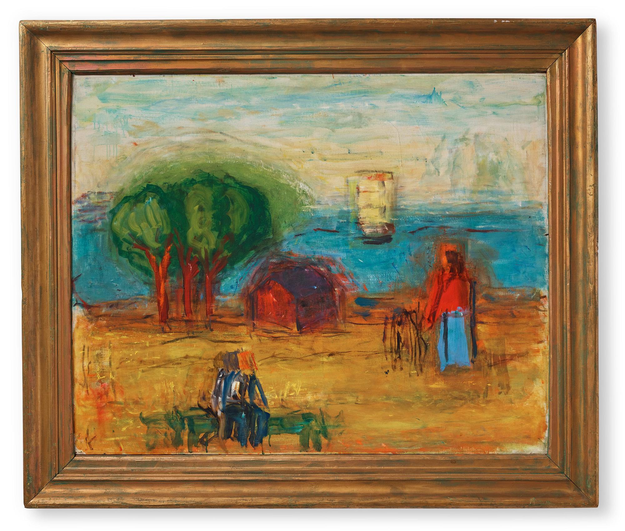 Carl Kylberg, "På stranden, Kylbergshus" / "Le Rivage".